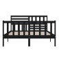 vidaXL Estructura de cama de madera maciza negra 150x200 cm vidaXL Estructura de cama de madera maciza negra 150x200 cm