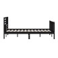 vidaXL Estructura de cama de madera maciza negra 150x200 cm vidaXL Estructura de cama de madera maciza negra 150x200 cm