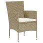 vidaXL Set comedor de jardín 7 pzas con cojines ratán sintético beige vidaXL Set comedor de jardín 7 pzas con cojines ratán sintético beige