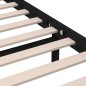 vidaXL Estructura de cama de madera maciza negra 150x200 cm vidaXL Estructura de cama de madera maciza negra 150x200 cm