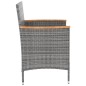 vidaXL Set de comedor de jardín 5 pzas y cojines ratán sintético gris vidaXL Set de comedor de jardín 5 pzas y cojines ratán sintético gris