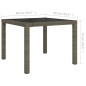 vidaXL Set de comedor de jardín 5 pzas y cojines ratán sintético gris vidaXL Set de comedor de jardín 5 pzas y cojines ratán sintético gris