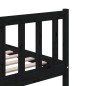 vidaXL Estructura de cama de madera maciza negra 150x200 cm vidaXL Estructura de cama de madera maciza negra 150x200 cm