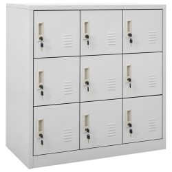 vidaXL Armarios taquilla 5 uds de acero gris claro 90x45x92,5 cm