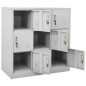 vidaXL Armarios taquilla 5 uds de acero gris claro 90x45x92,5 cm vidaXL Armarios taquilla 5 uds de acero gris claro 90x45x92,5 cm