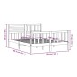 vidaXL Estructura de cama de madera maciza negra 150x200 cm vidaXL Estructura de cama de madera maciza negra 150x200 cm