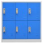 vidaXL Armarios taquilla 5 uds acero gris claro y azul 90x45x92,5 cm vidaXL Armarios taquilla 5 uds acero gris claro y azul 90x45x92,5 cm