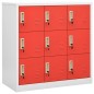vidaXL Armarios taquilla 2 uds de acero gris y rojo 90x45x92,5 cm vidaXL Armarios taquilla 2 uds de acero gris y rojo 90x45x92,5 cm