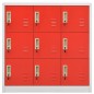 vidaXL Armarios taquilla 2 uds de acero gris y rojo 90x45x92,5 cm vidaXL Armarios taquilla 2 uds de acero gris y rojo 90x45x92,5 cm