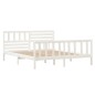 vidaXL Estructura de cama matrimonio madera maciza blanca 135x190 cm vidaXL Estructura de cama matrimonio madera maciza blanca 135x190 cm