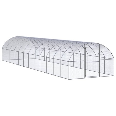 vidaXL Gallinero de exterior de acero galvanizado 3x12x2 m