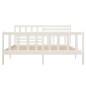 vidaXL Estructura de cama matrimonio madera maciza blanca 135x190 cm vidaXL Estructura de cama matrimonio madera maciza blanca 135x190 cm