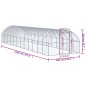 vidaXL Gallinero de exterior de acero galvanizado 3x12x2 m vidaXL Gallinero de exterior de acero galvanizado 3x12x2 m