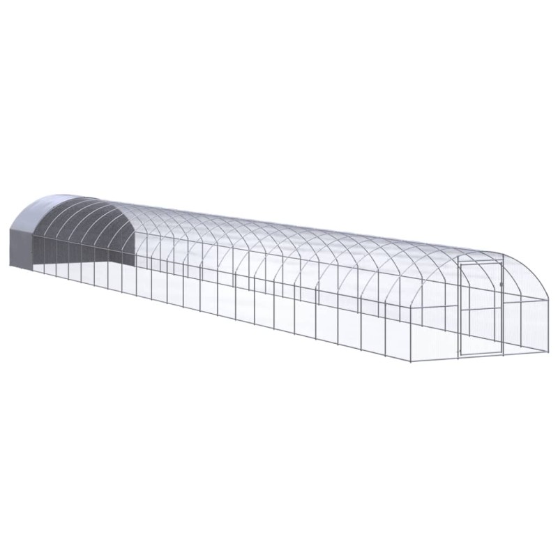 vidaXL Gallinero de exterior de acero galvanizado 3x24x2 m vidaXL Gallinero de exterior de acero galvanizado 3x24x2 m