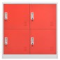vidaXL Armarios taquilla 5 uds de acero gris y rojo 90x45x92,5 cm vidaXL Armarios taquilla 5 uds de acero gris y rojo 90x45x92,5 cm