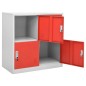 vidaXL Armarios taquilla 5 uds de acero gris y rojo 90x45x92,5 cm vidaXL Armarios taquilla 5 uds de acero gris y rojo 90x45x92,5 cm