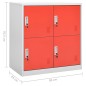 vidaXL Armarios taquilla 5 uds de acero gris y rojo 90x45x92,5 cm vidaXL Armarios taquilla 5 uds de acero gris y rojo 90x45x92,5 cm