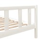 vidaXL Estructura de cama matrimonio madera maciza blanca 135x190 cm vidaXL Estructura de cama matrimonio madera maciza blanca 135x190 cm