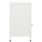 vidaXL Mesitas de noche 2 uds acero y cristal blanco 40x30x54,5 cm 
