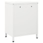 vidaXL Mesitas de noche 2 uds acero y cristal blanco 40x30x54,5 cm 