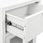 vidaXL Mesitas de noche 2 uds acero y cristal blanco 40x30x54,5 cm 