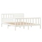 vidaXL Estructura de cama de madera maciza blanca 140x190 cm