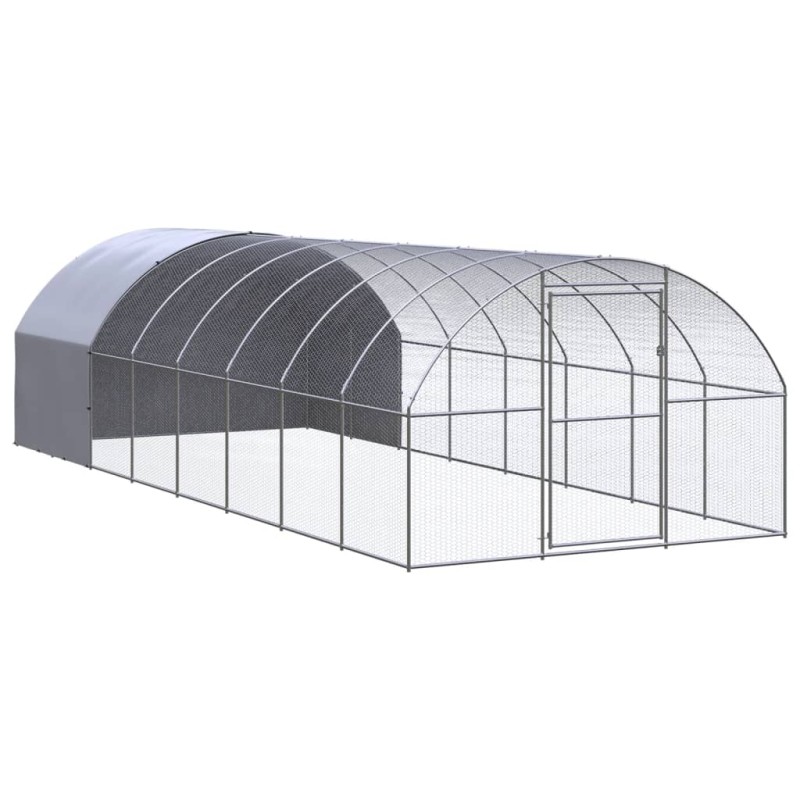 vidaXL Gallinero de exterior de acero galvanizado 3x8x2 m vidaXL Gallinero de exterior de acero galvanizado 3x8x2 m