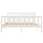 vidaXL Estructura de cama de madera maciza blanca 140x190 cm