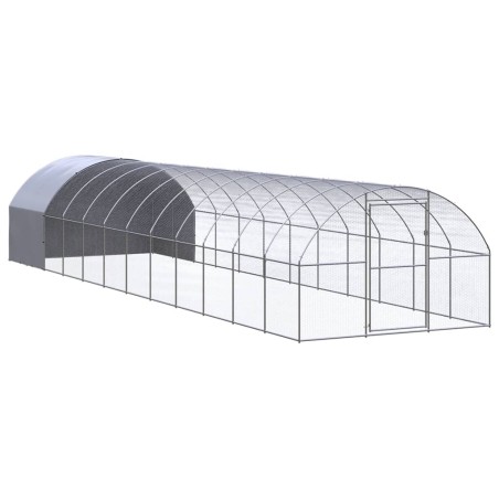 vidaXL Gallinero de exterior de acero galvanizado 3x12x2 m