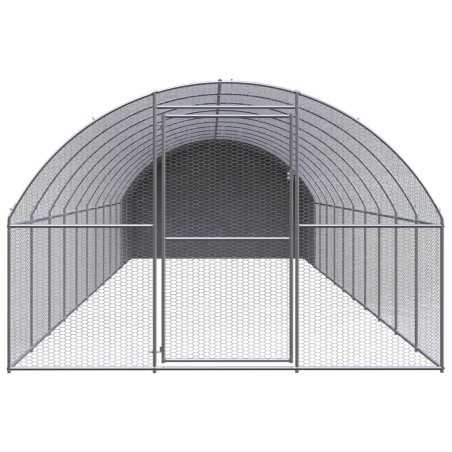 vidaXL Gallinero de exterior de acero galvanizado 3x12x2 m