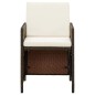 vidaXL Set de comedor jardín 9 pzas y cojines ratán sintético marrón vidaXL Set de comedor jardín 9 pzas y cojines ratán sintético marrón