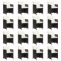 vidaXL Set de comedor jardín 21 pzas con cojines ratán sintético negro vidaXL Set de comedor jardín 21 pzas con cojines ratán sintético negro