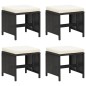 vidaXL Set de comedor jardín 21 pzas con cojines ratán sintético negro vidaXL Set de comedor jardín 21 pzas con cojines ratán sintético negro