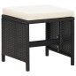 vidaXL Set de comedor jardín 21 pzas con cojines ratán sintético negro vidaXL Set de comedor jardín 21 pzas con cojines ratán sintético negro