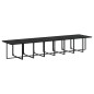vidaXL Set de comedor jardín 21 pzas con cojines ratán sintético negro vidaXL Set de comedor jardín 21 pzas con cojines ratán sintético negro