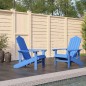 vidaXL Sillas de jardín Adirondack 2 unidades HDPE azul aqua vidaXL Sillas de jardín Adirondack 2 unidades HDPE azul aqua