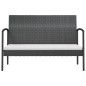 vidaXL Set muebles de jardín 16 piezas y cojines ratán sintético negro vidaXL Set muebles de jardín 16 piezas y cojines ratán sintético negro