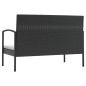 vidaXL Set muebles de jardín 16 piezas y cojines ratán sintético negro vidaXL Set muebles de jardín 16 piezas y cojines ratán sintético negro