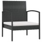vidaXL Set muebles de jardín 16 piezas y cojines ratán sintético negro vidaXL Set muebles de jardín 16 piezas y cojines ratán sintético negro