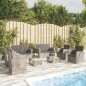 vidaXL Set de muebles de jardín 8 pzas y cojines ratán sintético gris vidaXL Set de muebles de jardín 8 pzas y cojines ratán sintético gris