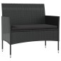 vidaXL Set de muebles de jardín 8 pzas y cojines ratán sintético negro vidaXL Set de muebles de jardín 8 pzas y cojines ratán sintético negro