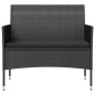 vidaXL Set de muebles de jardín 8 pzas y cojines ratán sintético negro vidaXL Set de muebles de jardín 8 pzas y cojines ratán sintético negro