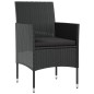 vidaXL Set de muebles de jardín 8 pzas y cojines ratán sintético negro vidaXL Set de muebles de jardín 8 pzas y cojines ratán sintético negro