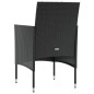 vidaXL Set de muebles de jardín 8 pzas y cojines ratán sintético negro vidaXL Set de muebles de jardín 8 pzas y cojines ratán sintético negro
