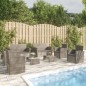 vidaXL Juego muebles de jardín 8 pzas y cojines ratán sintético gris vidaXL Juego muebles de jardín 8 pzas y cojines ratán sintético gris