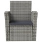 vidaXL Juego muebles de jardín 8 pzas y cojines ratán sintético gris vidaXL Juego muebles de jardín 8 pzas y cojines ratán sintético gris