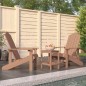 vidaXL Sillas de jardín Adirondack con mesa HDPE marrón vidaXL Sillas de jardín Adirondack con mesa HDPE marrón