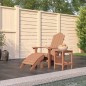 vidaXL Silla de jardín Adirondack con reposapiés y mesa HDPE marrón vidaXL Silla de jardín Adirondack con reposapiés y mesa HDPE marrón
