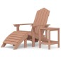 vidaXL Silla de jardín Adirondack con reposapiés y mesa HDPE marrón vidaXL Silla de jardín Adirondack con reposapiés y mesa HDPE marrón