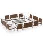 vidaXL Set muebles de jardín 16 pzas y cojines ratán sintético marrón vidaXL Set muebles de jardín 16 pzas y cojines ratán sintético marrón